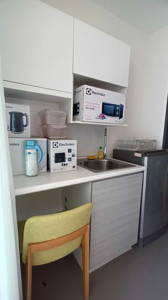 For rent: Metro Sky Prachachuen, a nice room with complete furniture and electrical appliances at a great price. Don't miss it.
