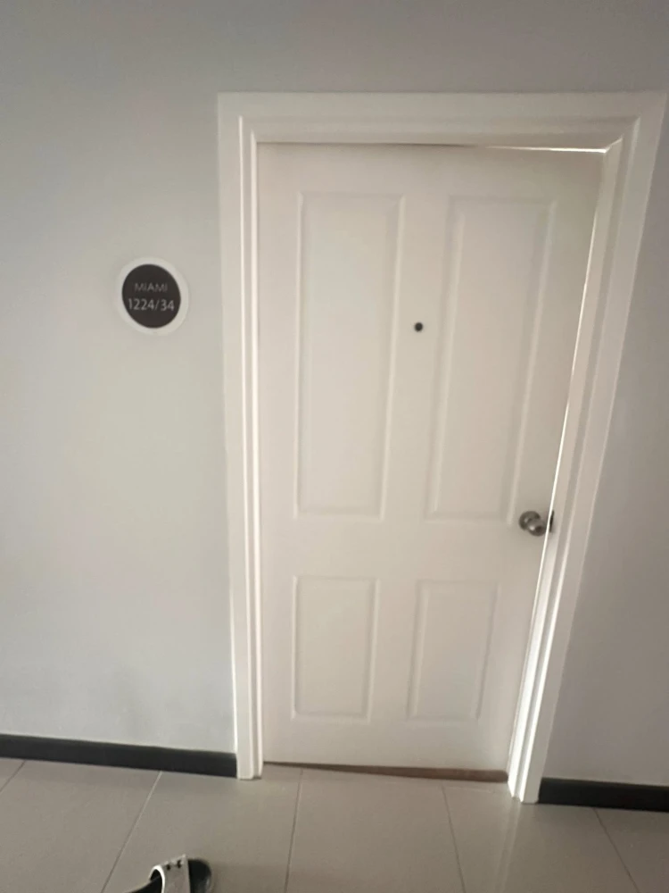 For rent: Miami Bangpu, a nice room with complete furniture and appliances, garden view, not blocked, reserve now!