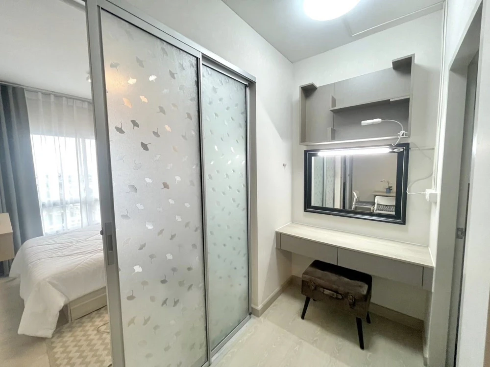 For rent: Niche id @ Pakkret Station, 24th floor, beautiful room, fully furnished, nice to live in, reserve now!