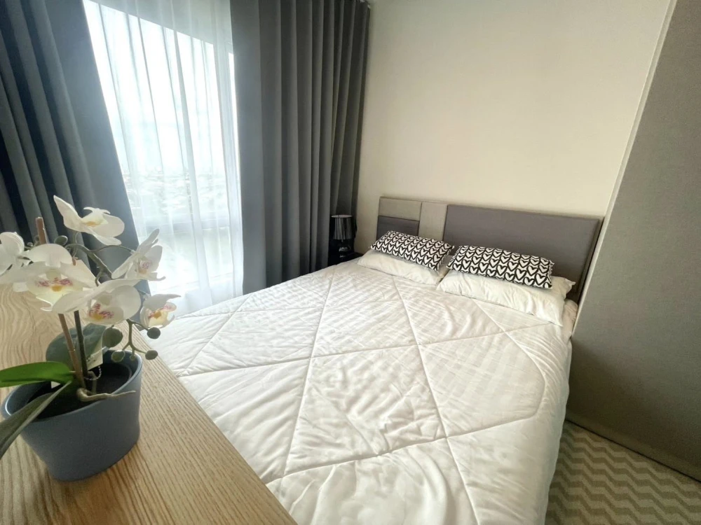 For rent: Niche id @ Pakkret Station, 24th floor, beautiful room, fully furnished, nice to live in, reserve now!