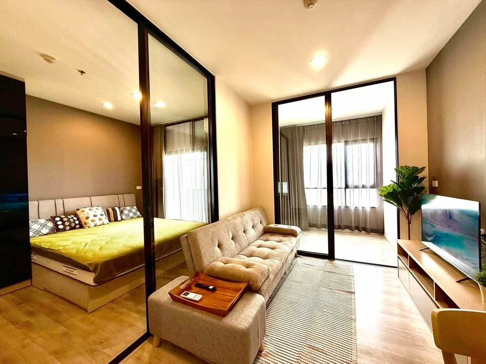 For rent: Niche Mono Mega Space Bangna, 29th floor, very high, beautiful view, sunny room, not hot, ready to move in