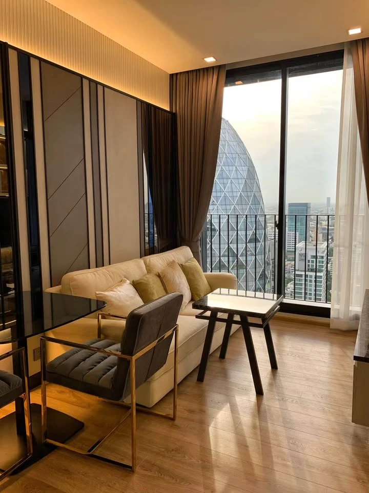 For Rent: NOBLE AROUND ARI. Front-facing unit with an unobstructed view. Fully furnished with built-in furniture and a complete set of appliances. Boo