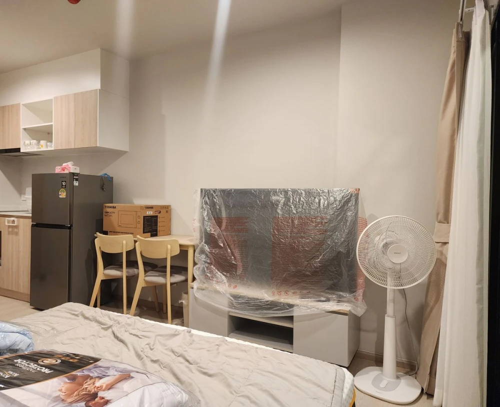 For rent: Noble NUE Mega Plus Bangna, 19th floor, unblocked view, room not hot, north facing, come reserve now, don't miss out!