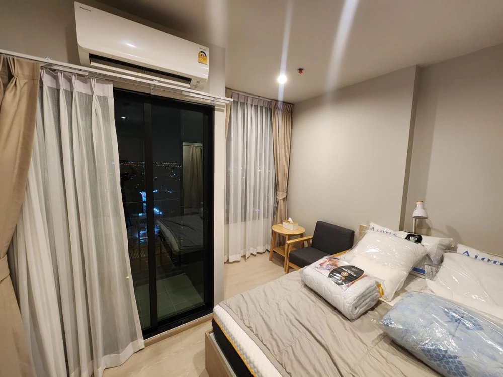 For rent: Noble NUE Mega Plus Bangna, 19th floor, unblocked view, room not hot, north facing, come reserve now, don't miss out!
