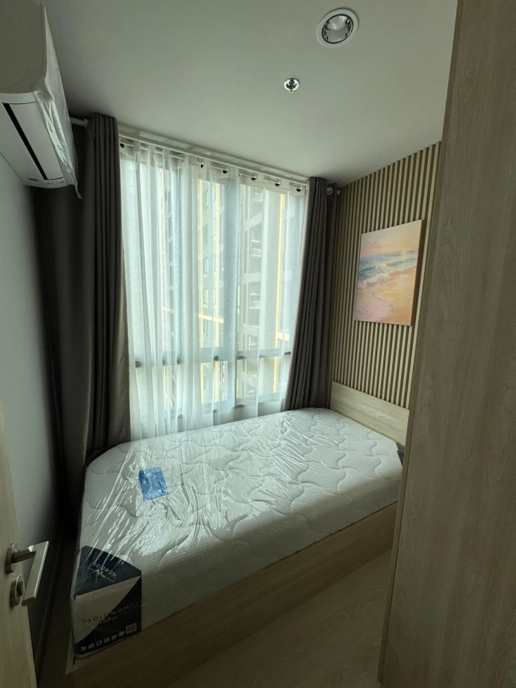Noble NUE Mega Plus Bangna for rent, nice room, built-in headboard, beautiful view from high floor, reserve now!