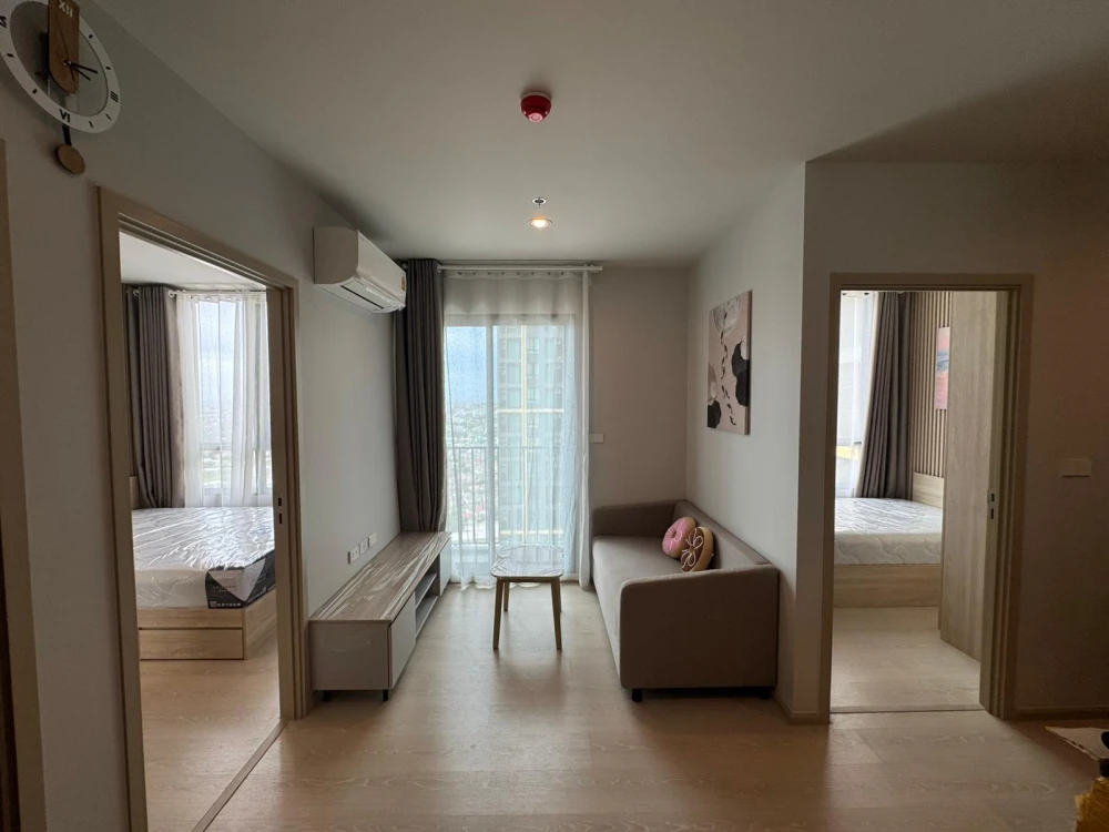 Noble NUE Mega Plus Bangna for rent, nice room, built-in headboard, beautiful view from high floor, reserve now!