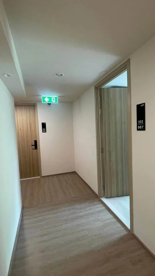 For rent: NUE Connex Condo Don Mueang, 2nd floor, corner room, quiet, very private, fully furnished, don't miss it!