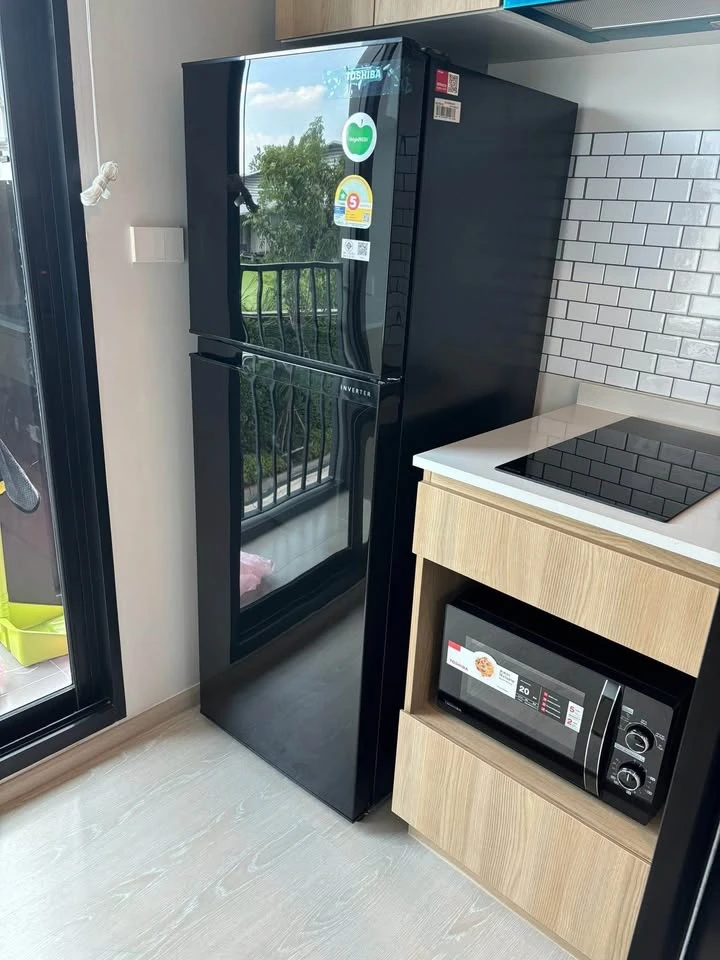 For rent: NUE Connex Condo Don Mueang, 2nd floor, corner room, quiet, very private, fully furnished, don't miss it!