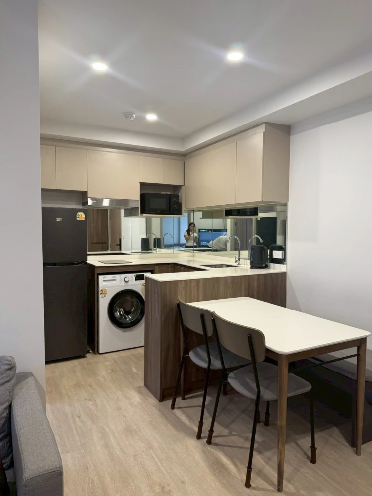 2-bedroom apartment for rent near Nue Core Khu Khot Station, fully furnished. Book now!