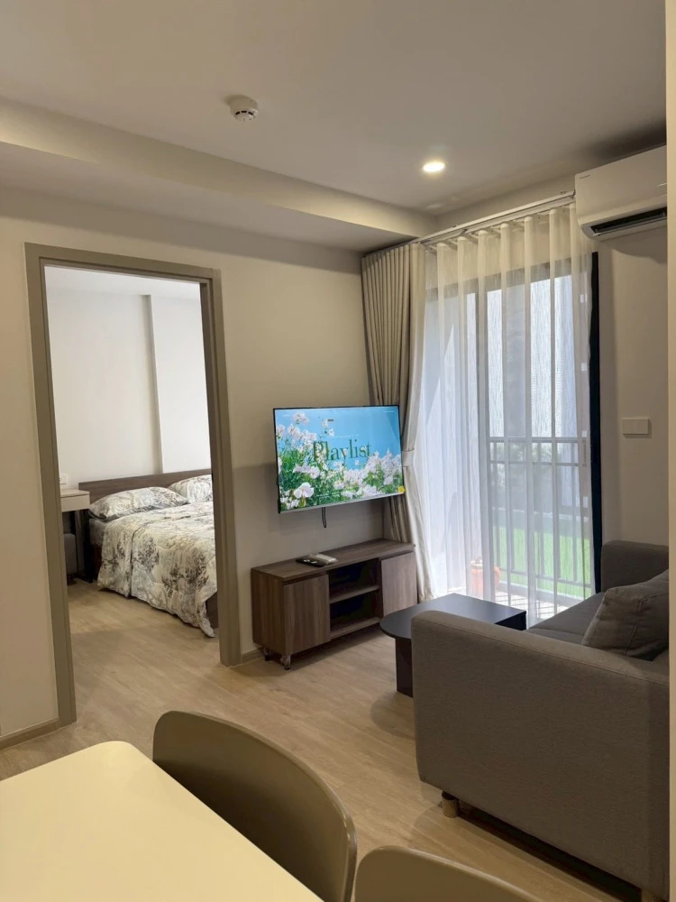2-bedroom apartment for rent near Nue Core Khu Khot Station, fully furnished. Book now!