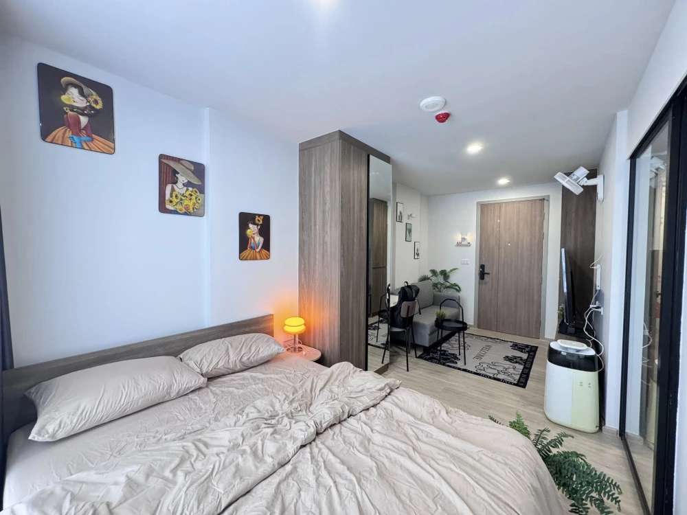 For rent: Nue Core Khu Khot Station, a nice room on the 8th floor, good location, convenient transportation, fully furnished, hurry and reserve now!