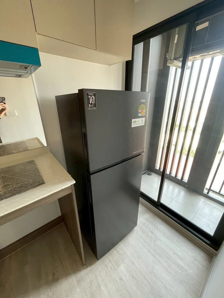 For rent: Nue Core Khu Khot Station studio apartment with high-quality built-in furniture and unobstructed view. Book now!