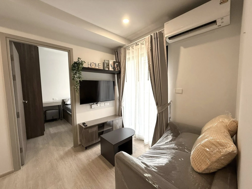 For rent: Nue Core Khu Khot Station, corner room, 2 bedrooms, pool view, fully furnished, built-in washer and dryer, hurry and reserve now!