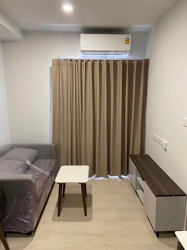For rent Nue Cross Khu khot Station 1 bedroom 1 bathroom 27 sq m. Swimming pool view, fully furnished with electrical appliances, must book.