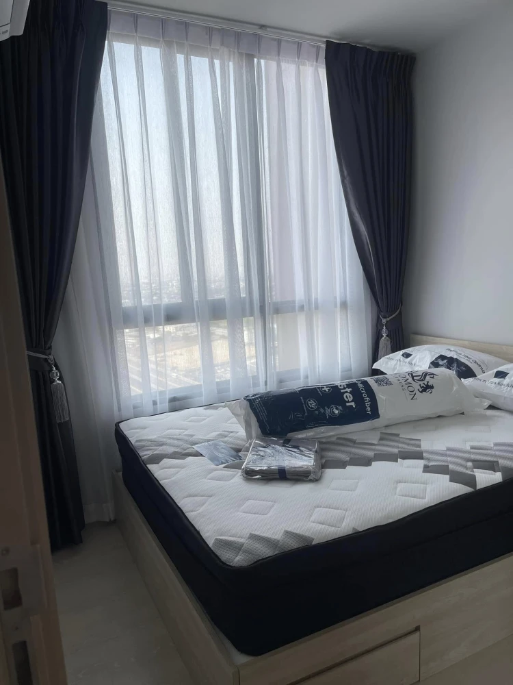 For rent: NUE Mega Plus Bangna, high floor, good location, 2 bedrooms, fully furnished, hurry and reserve before you miss out.