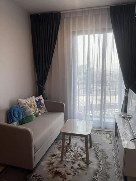 For rent: NUE Mega Plus Bangna, high floor, good location, 2 bedrooms, fully furnished, hurry and reserve before you miss out.