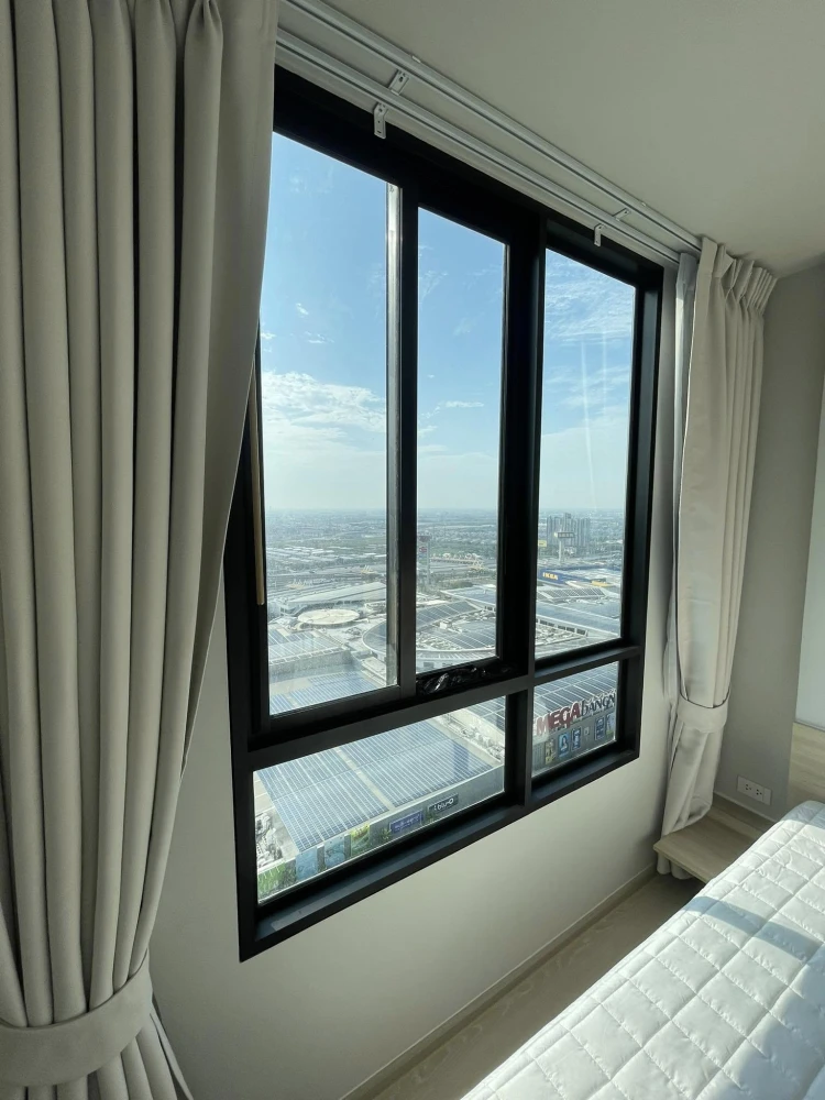 For rent: Nue Mega plus Bangna, very high floor, stunning city view, fully furnished, convenient and uninterrupted living
