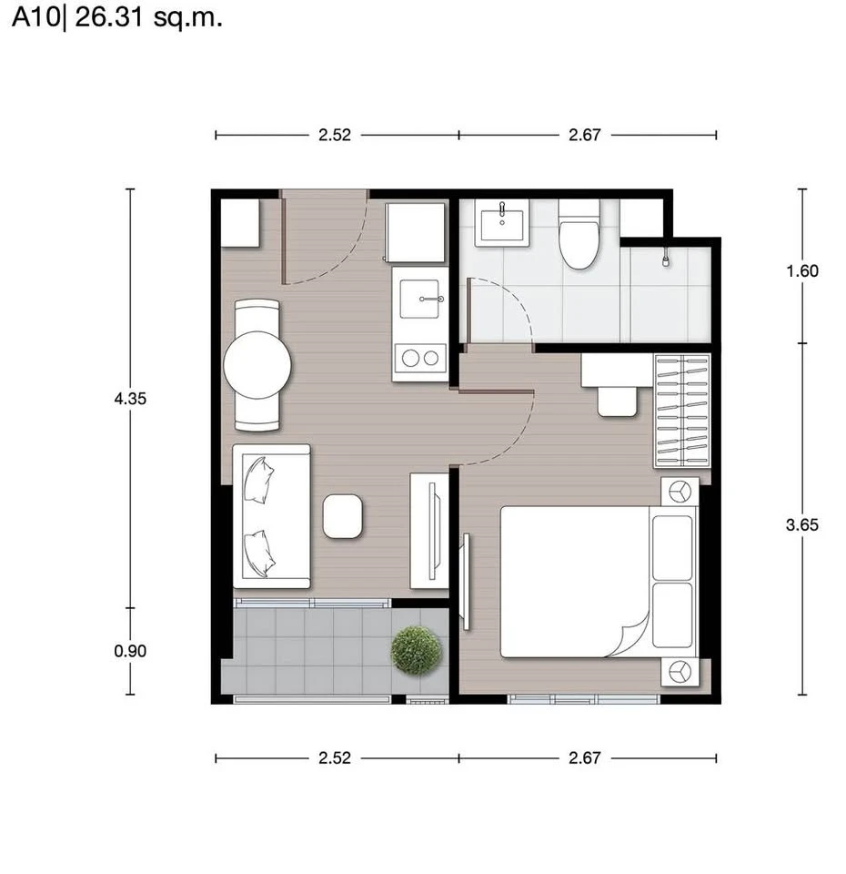 For rent: Nue Mega Plus Bangna, very good location, not hot all day, very high floor, beautiful view, can't miss it.