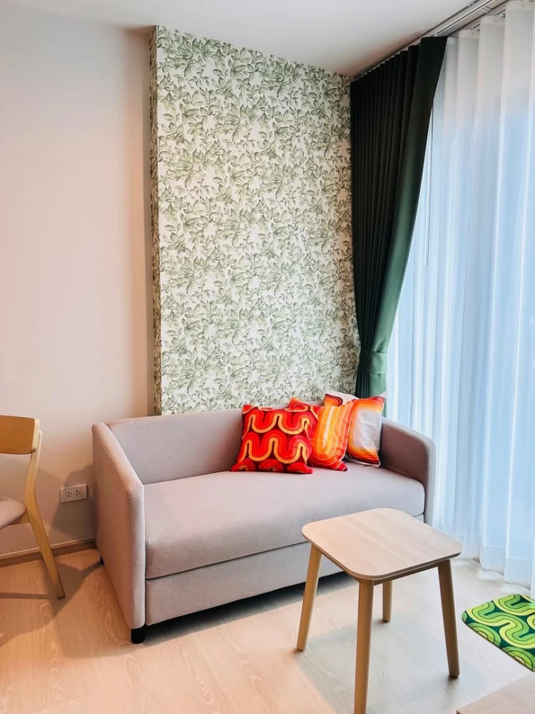 For rent: Nue Mega Plus Bangna, Mega Bangna view, nice wallpaper, very auspicious room number, interested, reserve now.