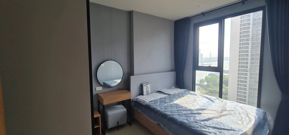 For rent: NUE RIVEREST Ratburana, ready-to-move-in unit with furniture and appliances. Book now! Don't miss out! +++