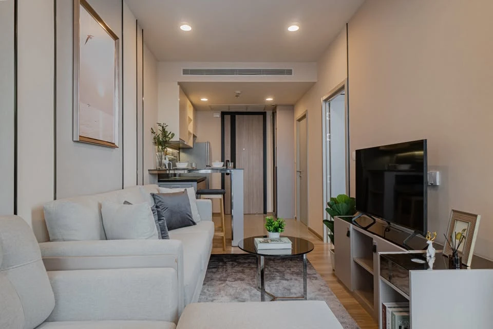 For rent OKA HAUS Sukhumvit 36, 39th floor, open view, fully furnished, complete with electrical appliances, reserve now.