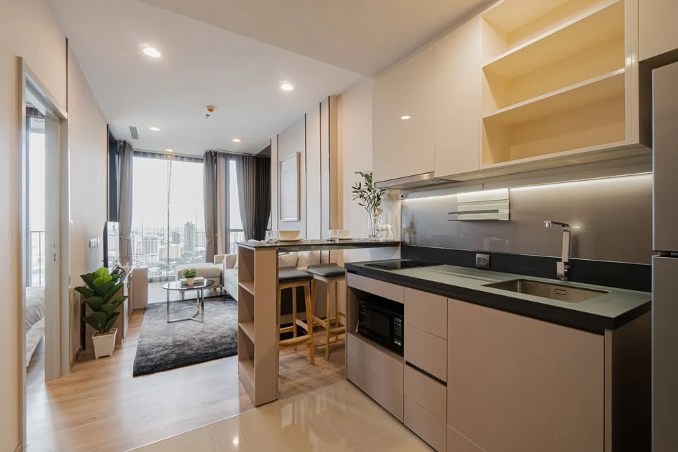 For rent OKA HAUS Sukhumvit 36, 39th floor, open view, fully furnished, complete with electrical appliances, reserve now.