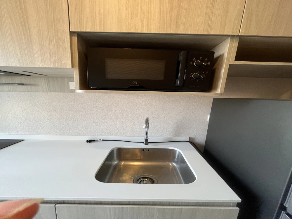 Condo for rent at Origin Place Bangna, 8th floor, fully furnished. Don't miss this great opportunity!