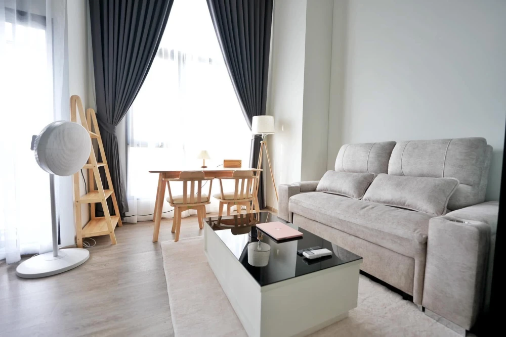 For rent: Origin Plug & Play Nonthaburi Station, 8th floor, corner room, fully furnished, nice to live in, book now, don't miss out.