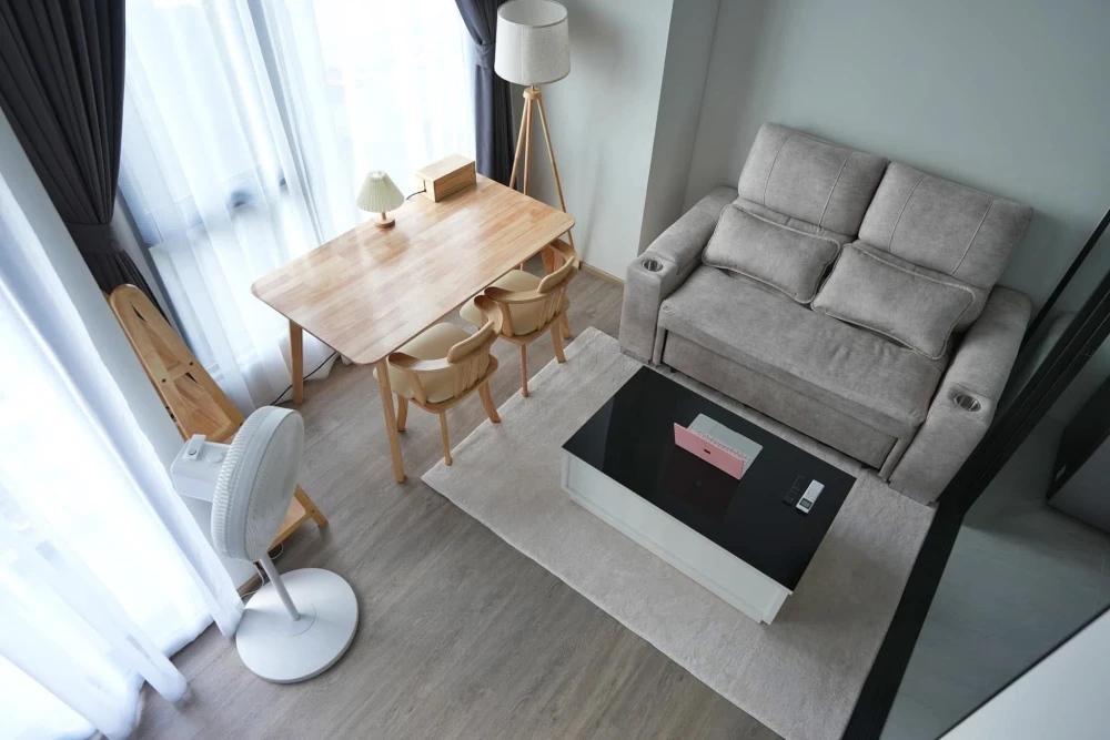 For rent: Origin Plug & Play Nonthaburi Station, 8th floor, corner room, fully furnished, nice to live in, book now, don't miss out.