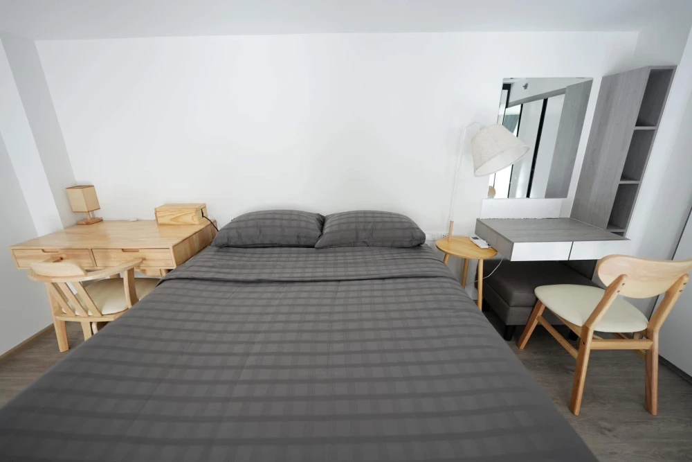 For rent: Origin Plug & Play Nonthaburi Station, 8th floor, corner room, fully furnished, nice to live in, book now, don't miss out.