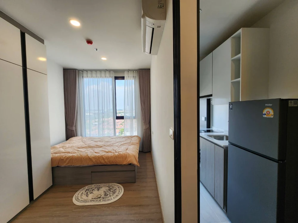 For rent: Origin Plug & Play Nonthaburi Station, high floor unit, ready to move in. Fully furnished with all amenities. Just bring your suitcase! Book