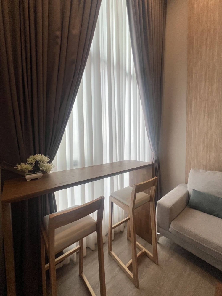 For rent: Origin Plug & Play Nonthaburi, 20th floor. Stunning Chao Phraya River view from above. Fully furnished with built-in features. Ready to move