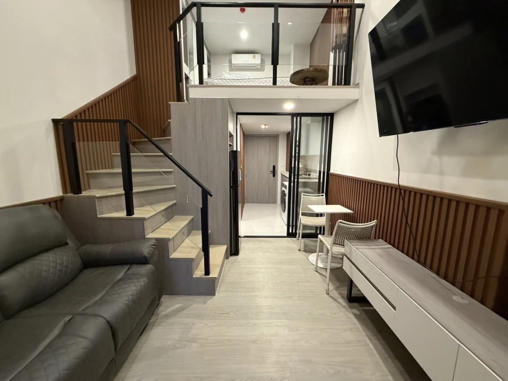 For rent: Origin Plug & Play Ramkhamhaeng Triple Station, 11th floor, Building A, complete with furniture and electrical appliances, ready to move in