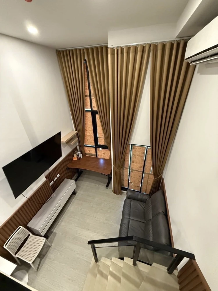 For rent: Origin Plug & Play Ramkhamhaeng Triple Station, 11th floor, Building A, complete with furniture and electrical appliances, ready to move in