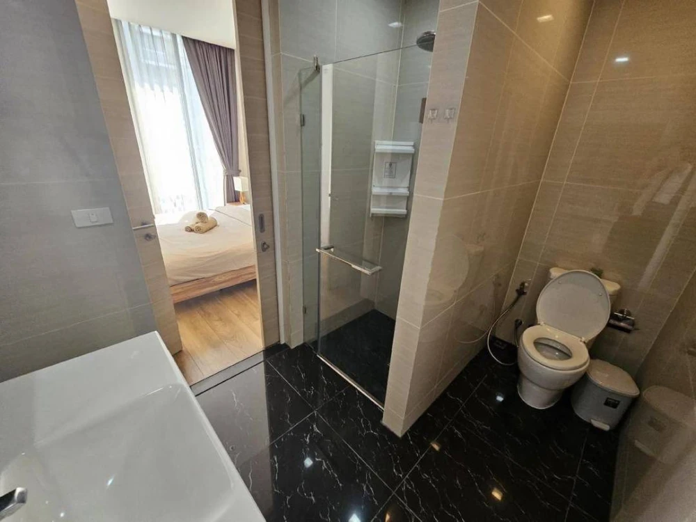 For rent: Park 24 Origin Phrom Phong, a nice room, decorated in a controlled tone, with complete facilities. Book now!