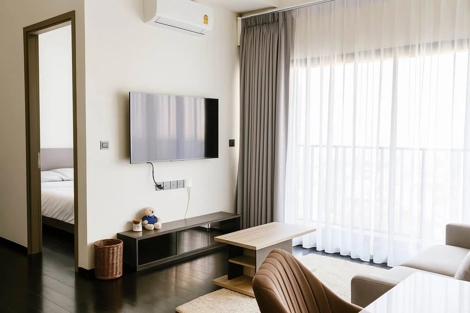 For rent Park Origin Thonglor, spacious room, lots of usable space, fully furnished, has a jacuzzi, book now