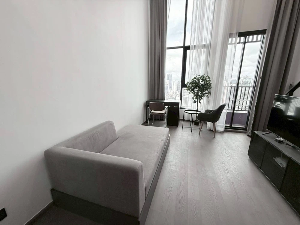 For rent, Park origins Chula Samyan, Duplex room, airy and comfortable, not too expensive, come and reserve today.