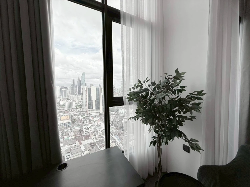 For rent, Park origins Chula Samyan, Duplex room, airy and comfortable, not too expensive, come and reserve today.