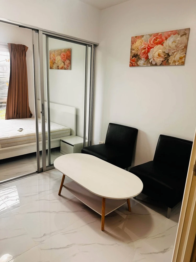 Plum Condo Bangyai Station for rent, studio room, fully furnished. Just bring your bags and move in!