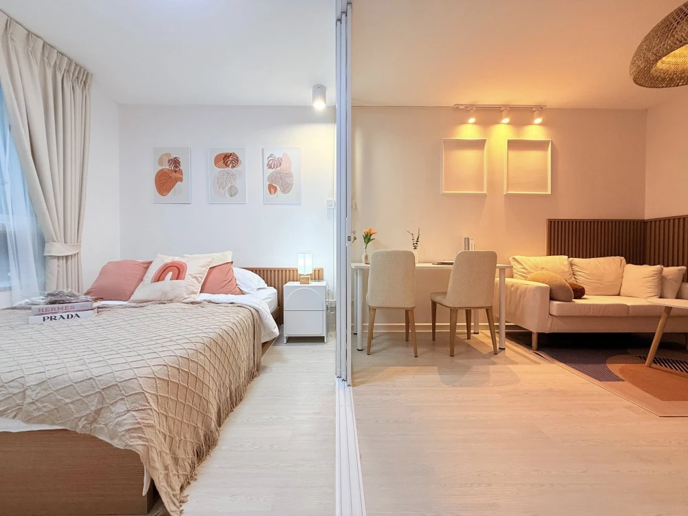Plum Condo Paholyothin 89 for rent, 2nd floor, beautiful room, fully furnished, super cool. If interested, hurry and reserve now.