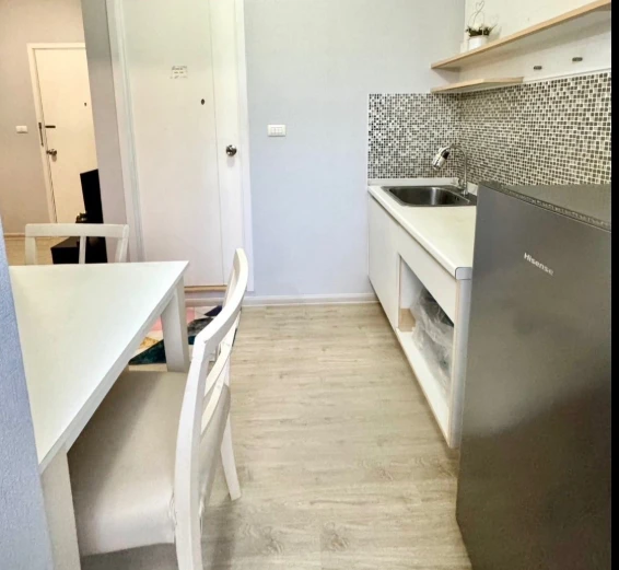 Plum Condo Park Rangsit for rent, 2nd floor, outside view, fully furnished room, ready to move in, hurry and book now, don't wait.