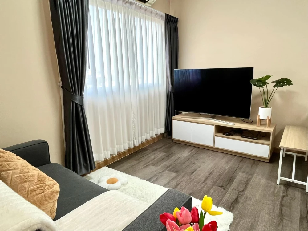 Plum Condo Park Rangsit for rent, 7th floor, beautiful room, fully decorated, interested, hurry and reserve now, urgently.