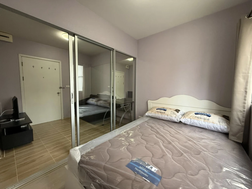 For rent: Plum Condo Park Rangsit Phase 3, 2nd floor, fully furnished room, ready to move in, reserve now, urgently.