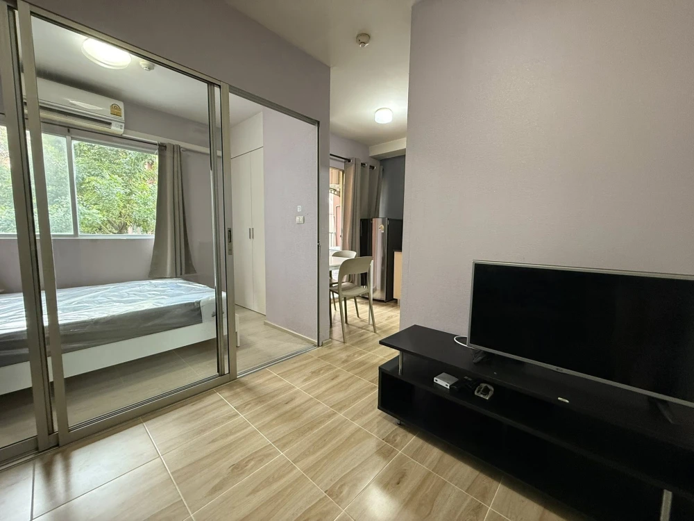 For rent: Plum Condo Park Rangsit Phase 3, 2nd floor, fully furnished room, ready to move in, reserve now, urgently.