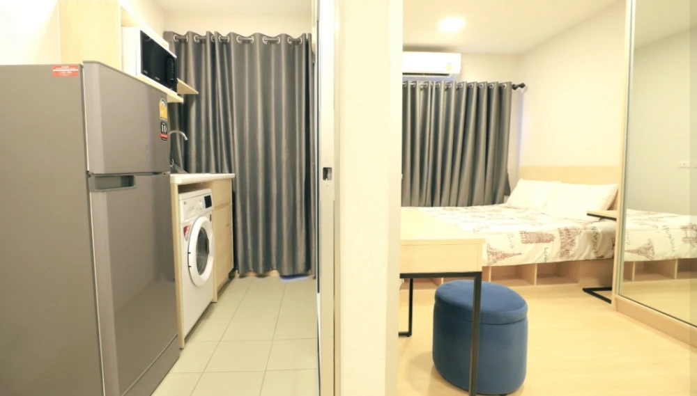 Plum Condo Rangsit Alive 2, 5th floor, fully furnished unit for rent. Ready to move in. Book now!