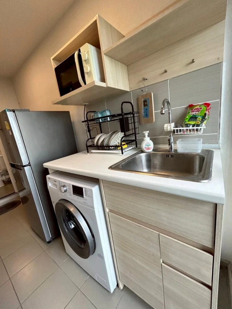 For rent: Plum Condo Rangsit Alive 2, 2 rooms, well-separated, perfectly divided into zones, everything is complete here, hurry and reserve now.