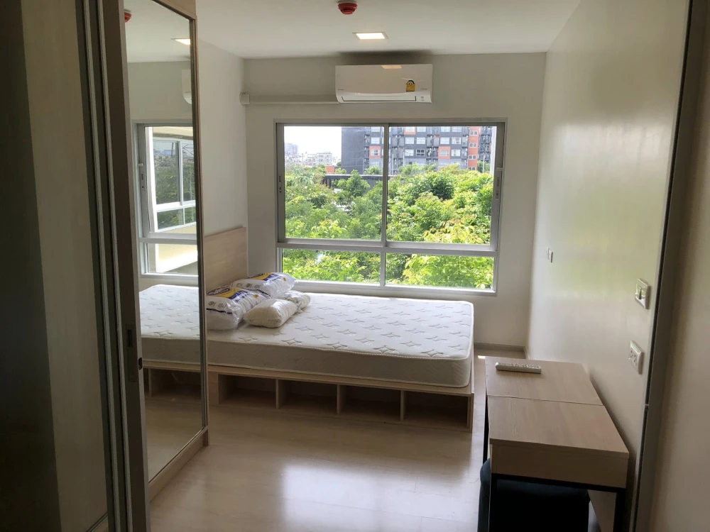 For rent: Plum Condo Rangsit Alive 2, a nice room, fully furnished, with a beautiful garden view. Book now.
