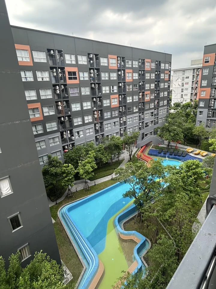 Plum Condo Rangsit Fresh for rent, 6th floor, pool view, nice room, fully furnished, hurry and book now, don't miss out.
