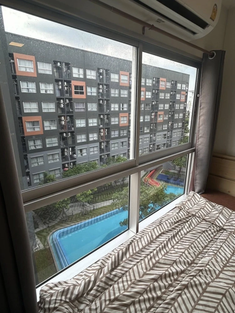 Plum Condo Rangsit Fresh for rent, 6th floor, pool view, nice room, fully furnished, hurry and book now, don't miss out.