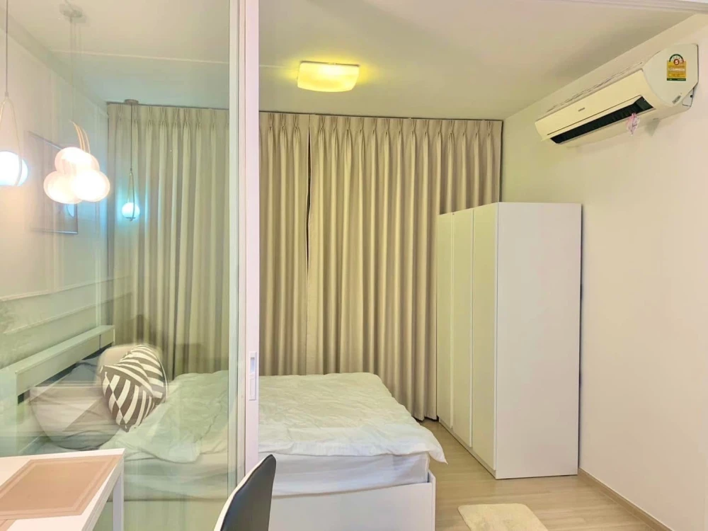 Plum Condo Samakkhi for rent, corner room, not crowded, beautifully decorated, at a great price, don't miss it.